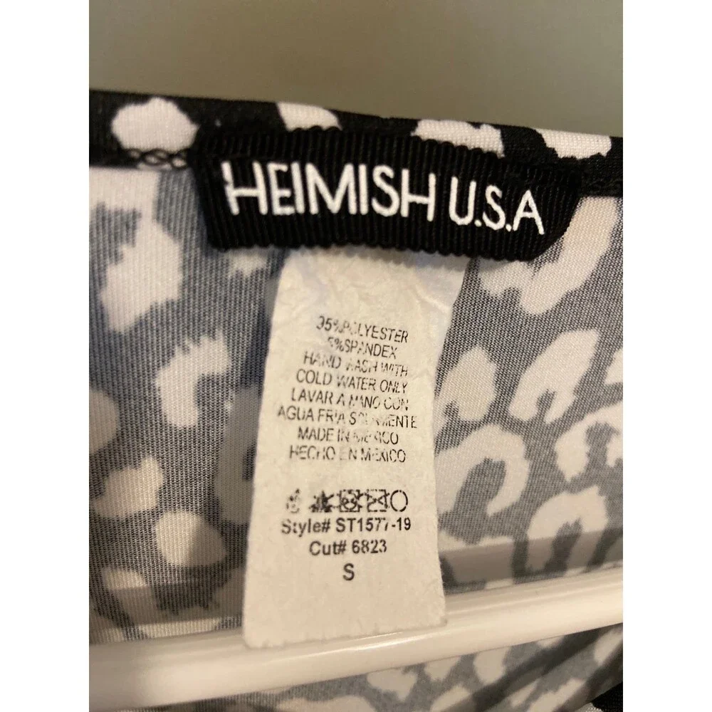 Heimish blouse Heimish top HEIMISH USA shirt black white top criss cross small